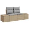 vidaXL Ensemble de canap&eacute; de jardin 10 pcs Beige Poly rotin