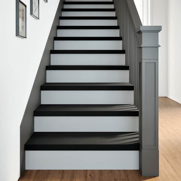 vidaXL Marches d'escalier 4 pcs marron fonc&eacute; 80x25x2 cm ch&ecirc;ne massif