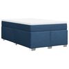 vidaXL Sommier &agrave; lattes de lit avec matelas bleu 120x190 cm tissu