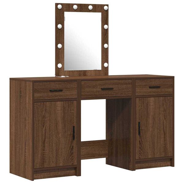 vidaXL Table de Toilette Marron 50 x 41 x 135 cm Bois d'ing&eacute;nierie