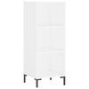 vidaXL Buffet haut Blanc 34,5x34x180 cm Bois d'ing&eacute;nierie