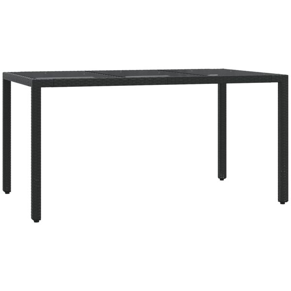 vidaXL Ensemble &agrave; manger de jardin coussins 7pcs Noir R&eacute;sine tress&eacute;e
