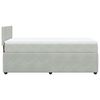 vidaXL Sommier &agrave; lattes de lit et matelas Gris clair 100x200cm Velours