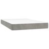 vidaXL Sommier &agrave; lattes de lit et matelas Gris clair 120x200cm Velours
