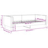 vidaXL Lit de repos gris clair 100x200 cm tissu