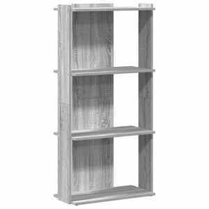 vidaXL Biblioth&egrave;que &agrave; 3 niveaux sonoma gris 60x30x120 cm