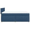 vidaXL Sommier &agrave; lattes de lit avec matelas Bleu 160x200 cm Tissu