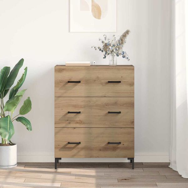vidaXL Buffet avec tiroir Ch&ecirc;ne artisanal 69,5 x 34 x 90 cm