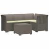 vidaXL Canap&eacute; de jardin 4 places avec coussins style rotin PP