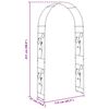 vidaXL Arche de jardin Floral Noir 115 x 37 x 231 cm
