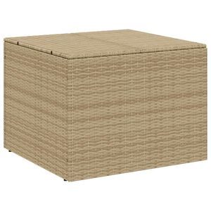 vidaXL Bo&icirc;te de rangement de jardin m&eacute;lange beige 291L r&eacute;sine tress&eacute;e