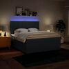 vidaXL Sommier &agrave; lattes de lit avec matelas Bleu 180x200 cm Tissu