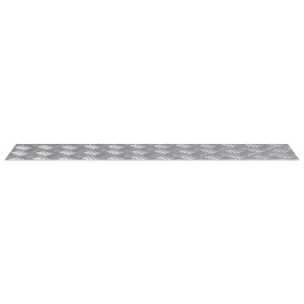 vidaXL Nez de marche Rectangulaire 4 pcs Argent&eacute; 90 x 20 cm Aluminium