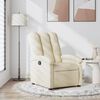 vidaXL Fauteuil inclinable Cr&egrave;me Tissu
