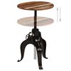 vidaXL Table de bar Bois de r&eacute;cup&eacute;ration massif 60x(76-110) cm