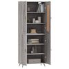 vidaXL Buffet haut Sonoma gris 69,5x34x180 cm Bois d'ing&eacute;nierie