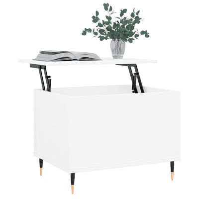 vidaXL Table basse Blanc 60x44,5x45 cm Bois d'ingénierie