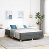 vidaXL Lit &agrave; ressorts avec matelas Gris fonc&eacute; 140 x 200 cm tissu