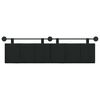 vidaXL T&ecirc;te de lit suspendue Montage mural Noir 170 x 55 x 5 cm tissu