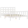 vidaXL Cadre de lit sans matelas blanc bois de pin massif