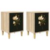 vidaXL Table de chevet BREMEN 2 pc Ch&ecirc;ne Sonoma 36 x 33 x 50 cm
