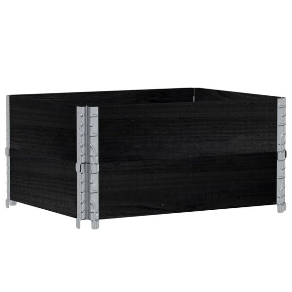 vidaXL Jardini&egrave;re noir 80x60 cm bois massif de pin