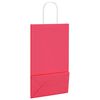 vidaXL Sacs en papier 250 pcs avec poign&eacute;es rose 21x11x36 cm