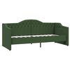 vidaXL Lit avec &eacute;clairage USB Vert fonc&eacute; Tissu 90x200 cm