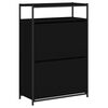 vidaXL Armoire &agrave; chaussures noir 75x34x112 cm bois d'ing&eacute;nierie