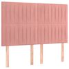 vidaXL Sommier &agrave; lattes de lit avec matelas Rose 140x190 cm Velours