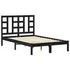 vidaXL Cadre de lit sans matelas noir 120x200 cm bois massif
