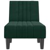 vidaXL Chaise longue vert fonc&eacute; velours