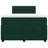vidaXL Sommier &agrave; lattes de lit et matelas Vert fonc&eacute; 120x200cm Velours