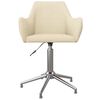 vidaXL Chaises pivotantes &agrave; manger lot de 4 Cr&egrave;me Tissu