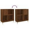 vidaXL Armoire &agrave; disques ch&ecirc;ne marron 84,5x38x89 cm bois d'ing&eacute;nierie