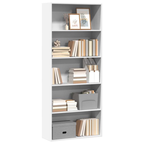 vidaXL Biblioth&egrave;que blanc 80x30x189 cm bois d'ing&eacute;nierie