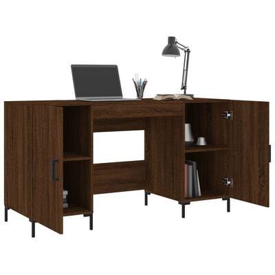 vidaXL Bureau chêne marron 140x50x75 cm bois d'ingénierie