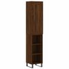vidaXL Buffet haut Ch&ecirc;ne marron 34,5x34x180 cm Bois d'ing&eacute;nierie