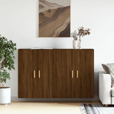 vidaXL Armoires murales 2 pcs chêne marron bois d'ingénierie