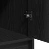 vidaXL Table de Toilette avec tiroir 3 pcs Noir Bois d'ing&eacute;nierie