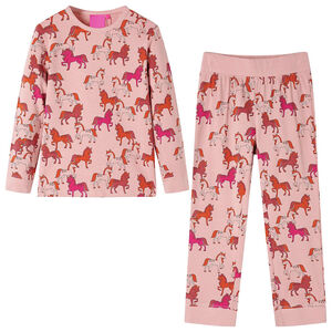Pyjamas enfants &agrave; manches longues rose clair 92