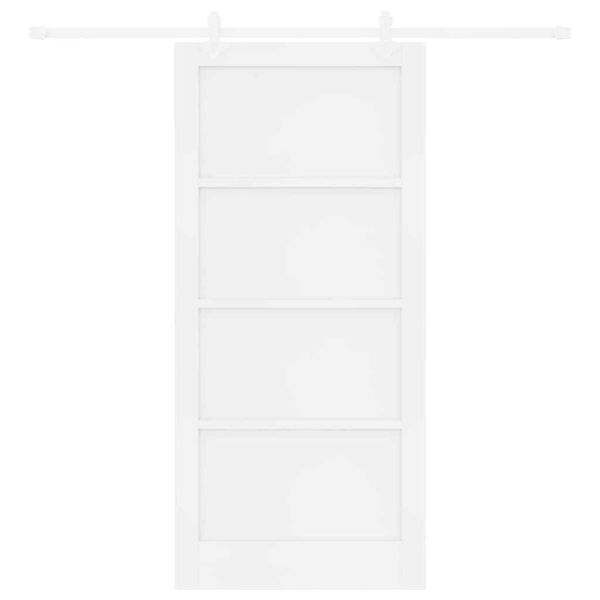 vidaXL Porte coulissante Blanc 93 x 202 cm Pin massif