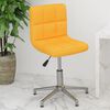 vidaXL Chaise pivotante de bureau Jaune moutarde Tissu