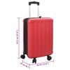 vidaXL Valise avec verrouillage Rouge 34 x 23 x 55.5 cm Plastic ABS
