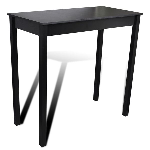 Set de 1 table de bar et 4 tabourets noir