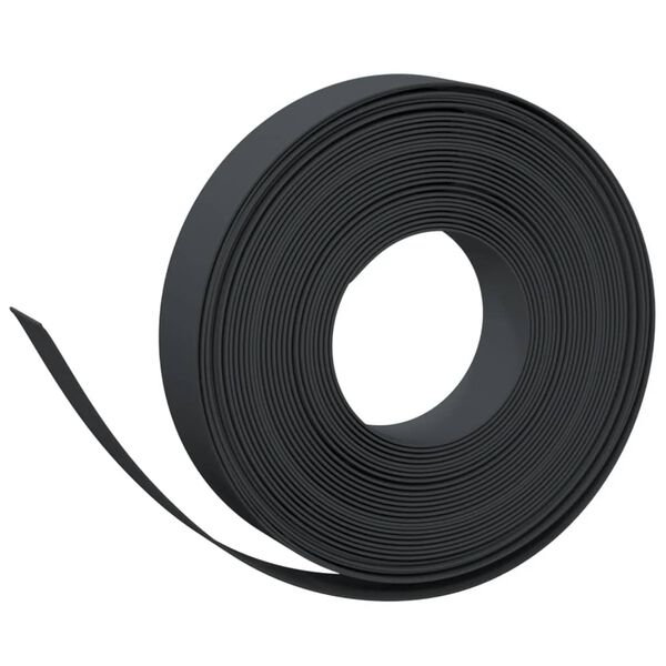vidaXL Bordures de jardin 3 pcs noir 10 m 10 cm poly&eacute;thyl&egrave;ne