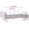 vidaXL Ensemble de Canap&eacute;s 5 pcs Gris polyrotin