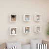 vidaXL &Eacute;tag&egrave;res cube murales 6 pcs Blanc brillant 22x15x22 cm