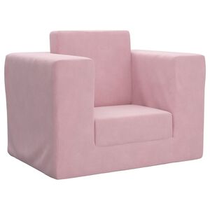vidaXL Canap&eacute;-lit pour enfants Rose Peluche douce