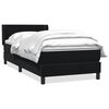 vidaXL Sommier &agrave; lattes de lit avec matelas noir 80x210 cm velours